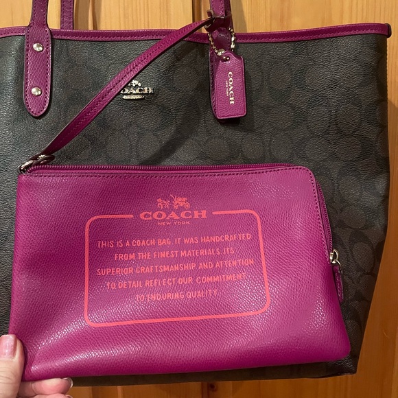 Coach City Tote reversible pink READ - Picture 3 of 5